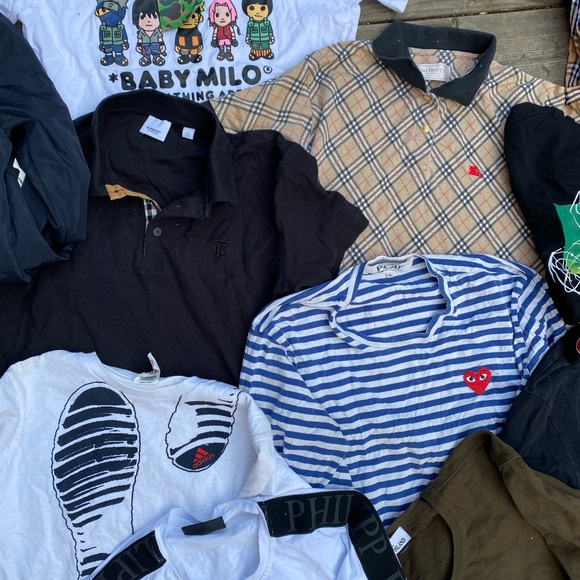 Lot of 9 Designer Clothing Items - Burberry, Bape, Stone Island, Patagonia XL - Picture 8 of 10